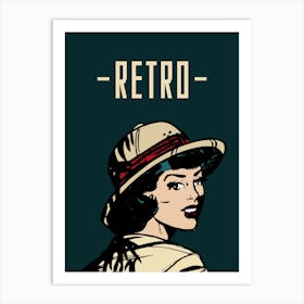 Retro Woman Art Print