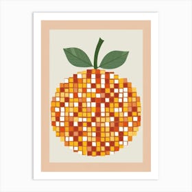 Orange Mosaic 19 Art Print