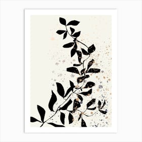 Climbing Branch Black White Art Print