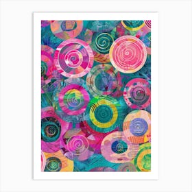 Colorful Swirls 1 Art Print