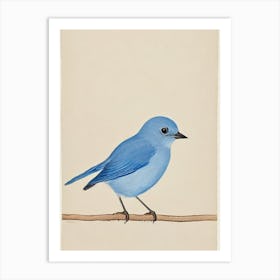 Bluebird Illustration Bird Art Print