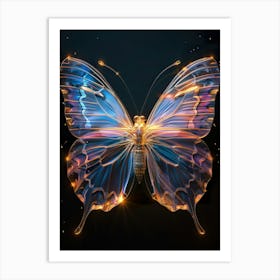 3d Butterfly Art Print