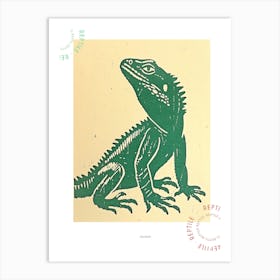 Iguana Bold Block 3 Poster Art Print