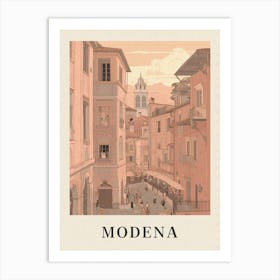 Modena Vintage Pink Italy Poster Art Print