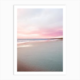 Dornoch Beach, Highlands, Scotland Pink Photography 1 Art Print