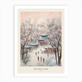 Winter City Park Poster Jingshan Park Beijing China 3 Art Print