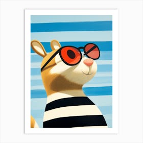 Little Chipmunk 1 Wearing Sunglasses Art Print