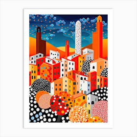 Florence, Illustration In The Style Of Pop Art 2 Art Print