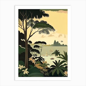 Cebu Island Philippines Rousseau Inspired Tropical Destination Art Print