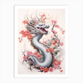 A Dragon Traditional Color Pallete Illustration 1 Art Print