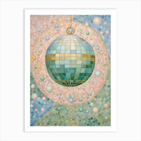 Pastel Disco Ball Art Print