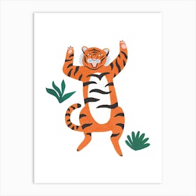Yelling Tiger Art Print
