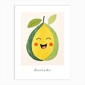 Friendly Kids Avocado Poster Art Print