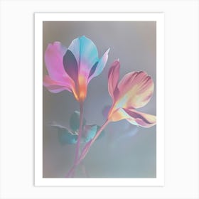 Iridescent Flower Cyclamen 3 Art Print