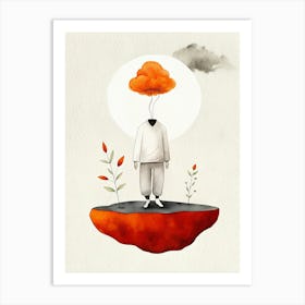 Man On A Cloud Art Print