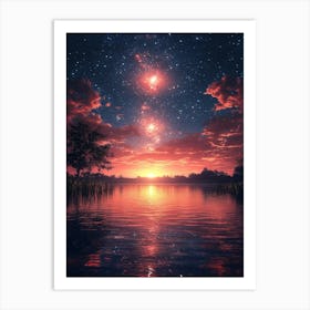 Starry Night Sky 12 Art Print