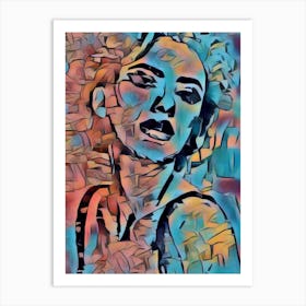 Abstract Portrait of Marilyn Monroe 2 Art Print