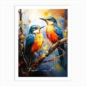 Majestic Feathers Birds In The Wind Art Print