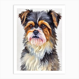 Brussels Griffon 2 Watercolour Dog Art Print