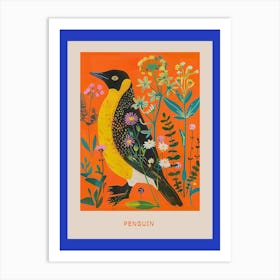 Spring Birds Poster Penguin 4 Art Print