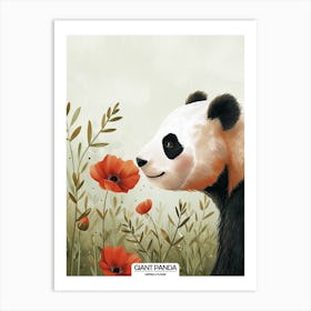 Giant Panda Picking Berries Poster 3 Art Print