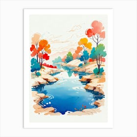 Watercolor Landscape Art Print