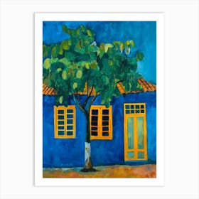 House With A Tree Art Print