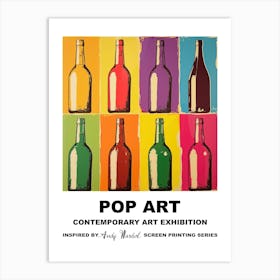 Poster Bottles Pop Art 1 Art Print