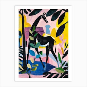 Giraffe In The Jungle 8 Art Print