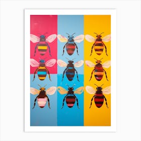 Bee Pop Art Painting Inspired 2 Art Print
