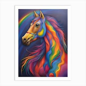 Rainbow Horse 30 Art Print