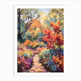Autumn Gardens Painting Harry P Leu Gardens Usa 3 Art Print