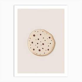 Chocolate Chip Cookie Bakery Product Minimalist Line Drawing Art Print