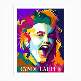 Cyndi Lauper 80s Pop Music Singer Wpap Art Print