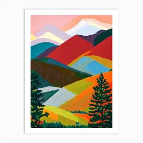 Rocky Mountain National Park 1 United States Of America Abstract Colourful Art Print