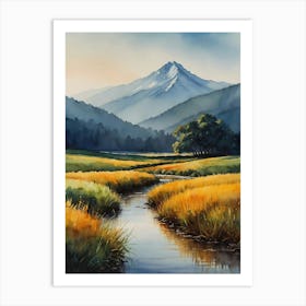 California Mountain Stream Art Print