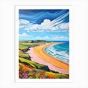 Rhossili Bay, Gower Peninsula, Wales, Matisse And Rousseau Style 2 Art Print