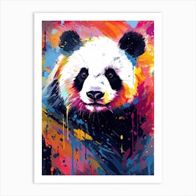 Panda Art In Abstract Art Style 2 Art Print