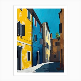 Naples Nostalgia: Historical Homes in the Old City, Italy Art Print