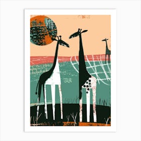 Giraffes 7 Art Print