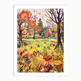 Autumn Gardens Painting Kew Gardens London 4 Art Print