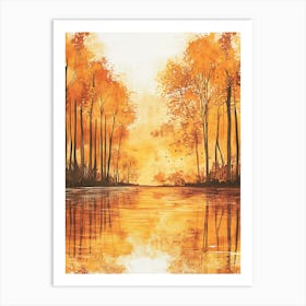 Beautiful Autumn Painting 7 Art Print