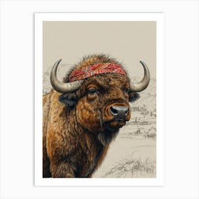 Bison 5 Art Print