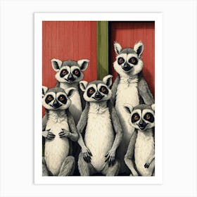 Lemurs Art Print