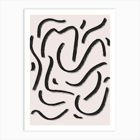 Drawing Of Wavy Lines Art Print