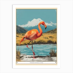 Greater Flamingo Andean Plateau Chile Tropical Illustration 7 Poster Art Print