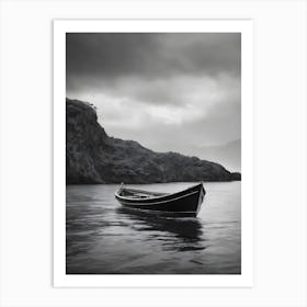 Black And White Boat Art Print