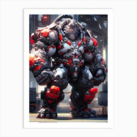 Futuristic Bull Dog Art Print