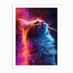 Cat In Space Art Print