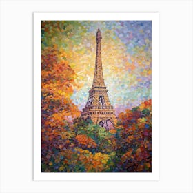 Eiffel Tower Paris France Paul Signac Style 13 Art Print